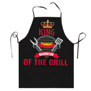 BBQ Bib Apron, Printed Cotton Non-Woven Sleeveless Apron, 4 Sizes