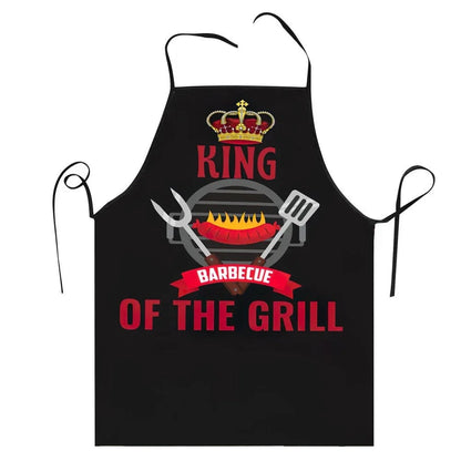 BBQ Bib Apron, Printed Cotton Non-Woven Sleeveless Apron, 4 Sizes