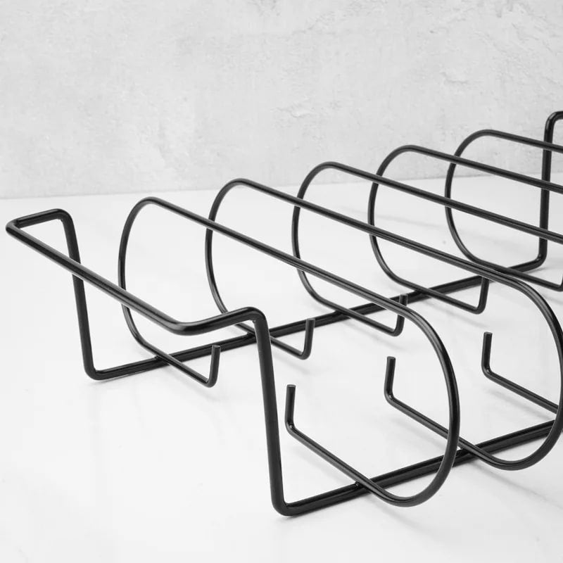 Metal BBQ Rib Rack for Upright Spare Rib Roasting