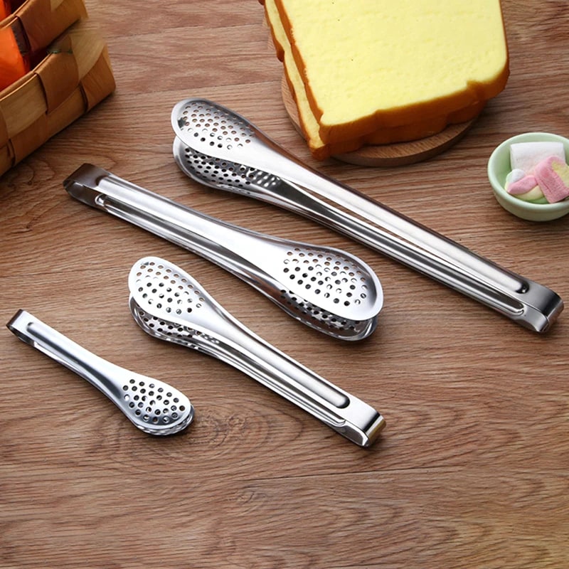 Aihogard BBQ Tongs, Chrome-Plated Grill Tongs, 5 to 12 Inch Options