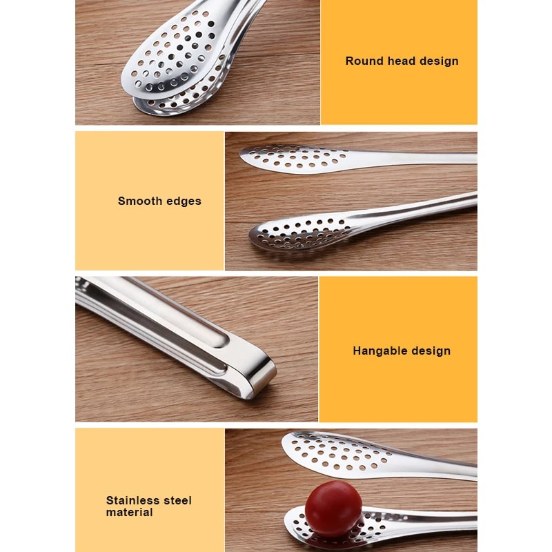 Aihogard BBQ Tongs, Chrome-Plated Grill Tongs, 5 to 12 Inch Options