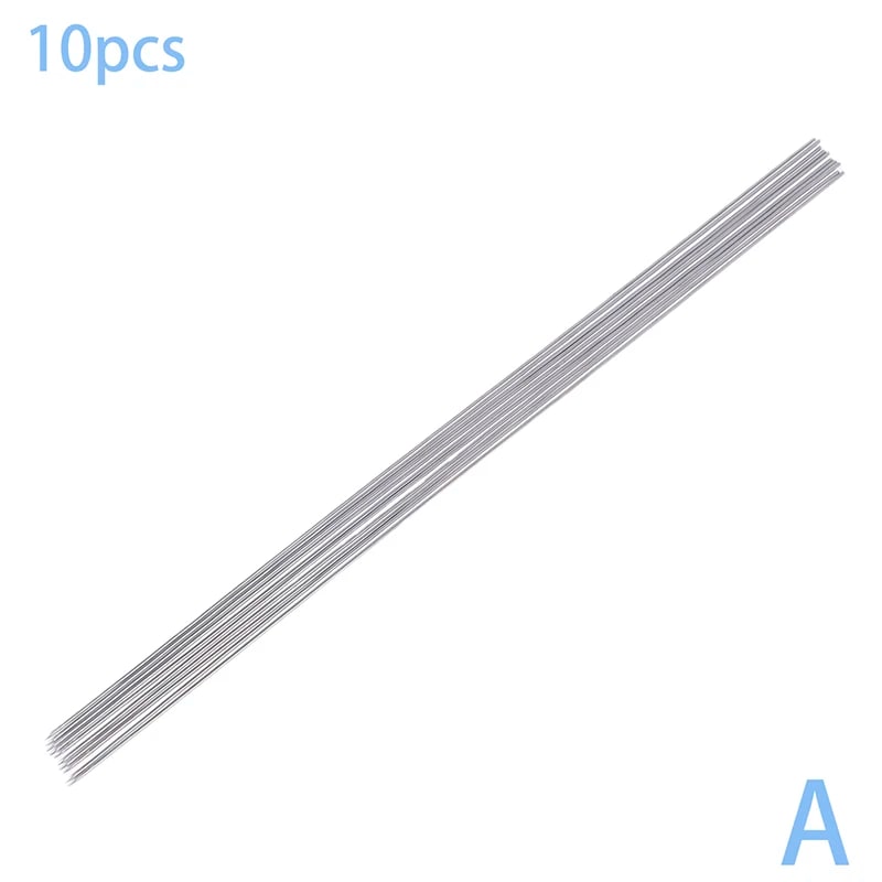 10-Piece Metal BBQ Skewer Fork Set, Reusable Grill Sticks, 27.2cm or 27.5cm - A 27.2cm