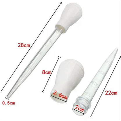 YOWEI Poultry Baster Syringe Pump 28cm 30ml Rubber & Plastic BBQ Tool