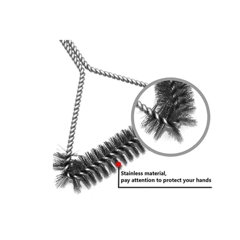 Stainless Steel BBQ Grill Cleaning Brush, Y-Shaped 30cm Barbecue Brush
