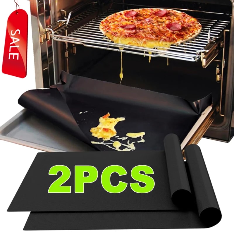 Non-Stick BBQ Grill Mat and Oven Liner, Reusable, 33 x 40cm to 40 x 60cm