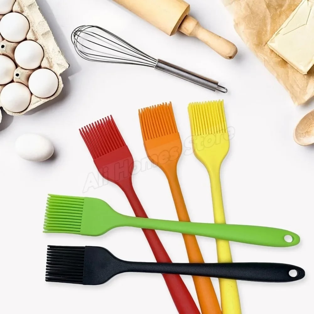 Rubber BBQ Basting Brush, 20.5cm, 3.5cm Head, Mixed Colours