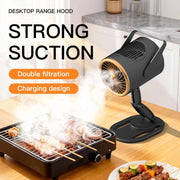 Portable Foldable Desktop Range Hood with Fume Filter, Charging or Plug-in