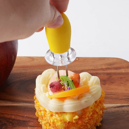 Stainless Steel Corn Holders, Yellow, 10-Piece Set, 8cm