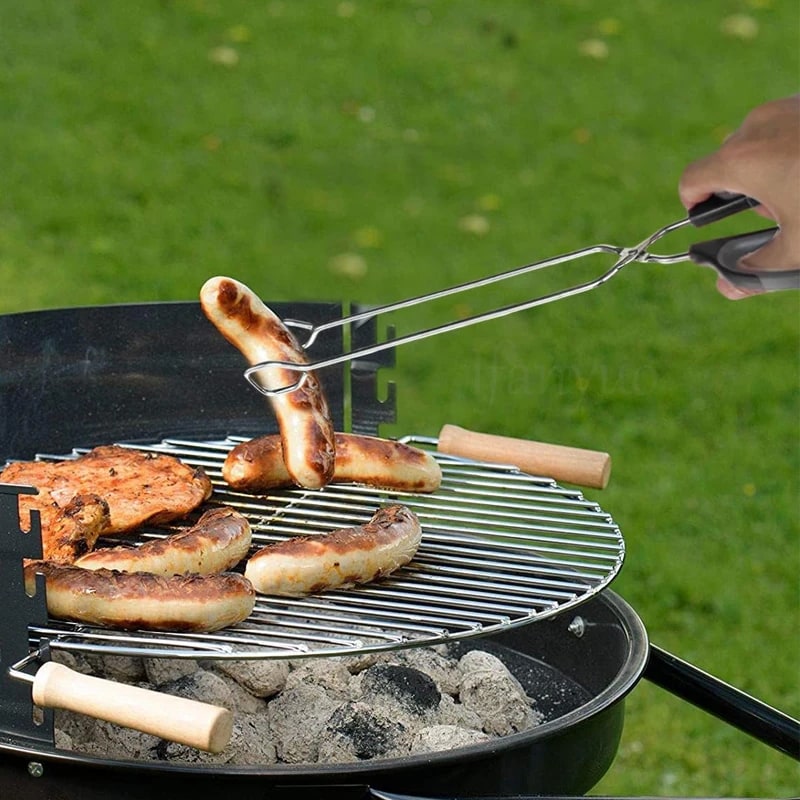 Stainless Steel BBQ Tongs for Meat, Vegetables and Charcoal, S-01 to L-02