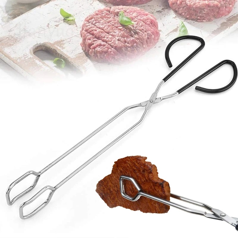 Stainless Steel BBQ Tongs for Meat, Vegetables and Charcoal, S-01 to L-02
