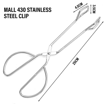 Stainless Steel BBQ Tongs for Meat, Vegetables and Charcoal, S-01 to L-02 - S-01