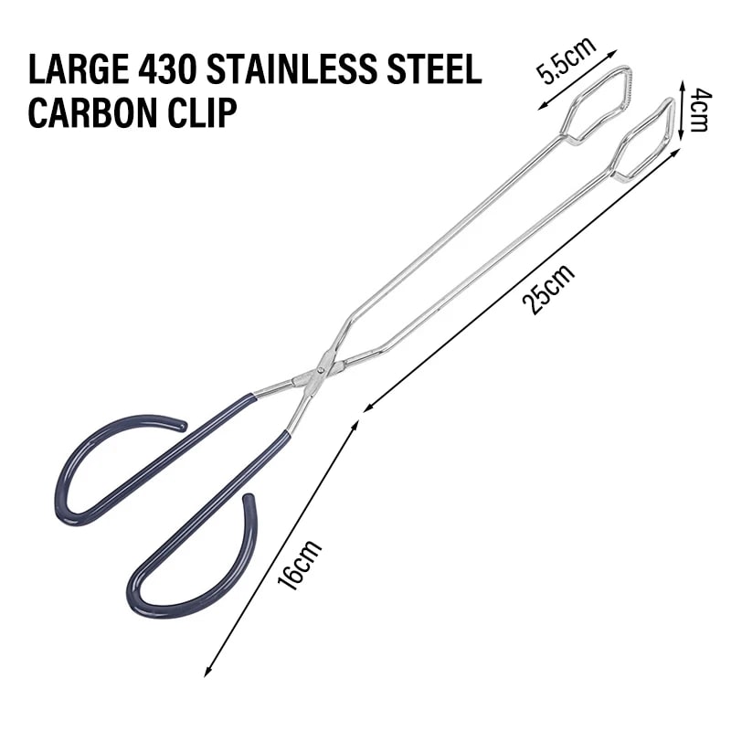 Stainless Steel BBQ Tongs for Meat, Vegetables and Charcoal, S-01 to L-02 - L-01