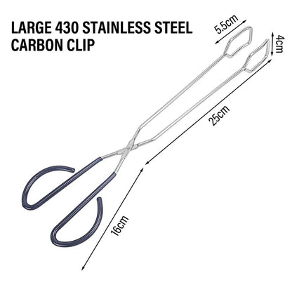 Stainless Steel BBQ Tongs for Meat, Vegetables and Charcoal, S-01 to L-02 - L-01