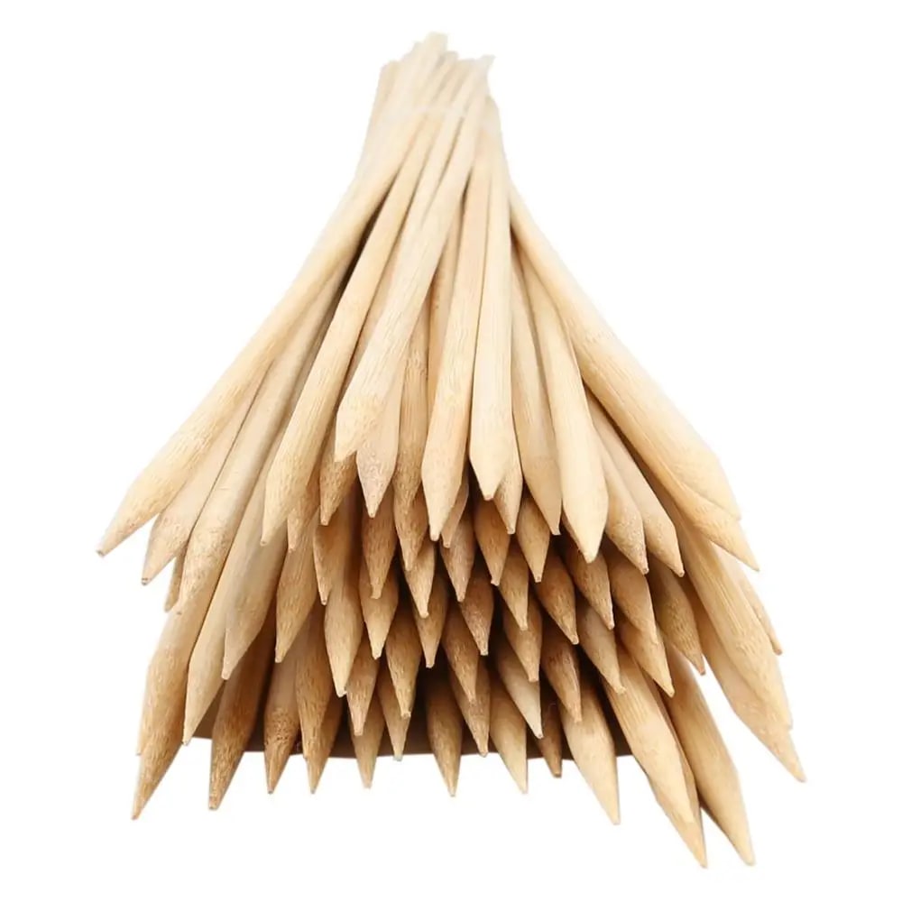 Bamboo BBQ Skewers, 50cm x 5mm, Disposable Roasting Sticks, 100 or 200 Pack