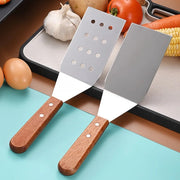 Stainless Steel BBQ Spatula with Wooden Handle, 28.5-28.8cm, 2 Options