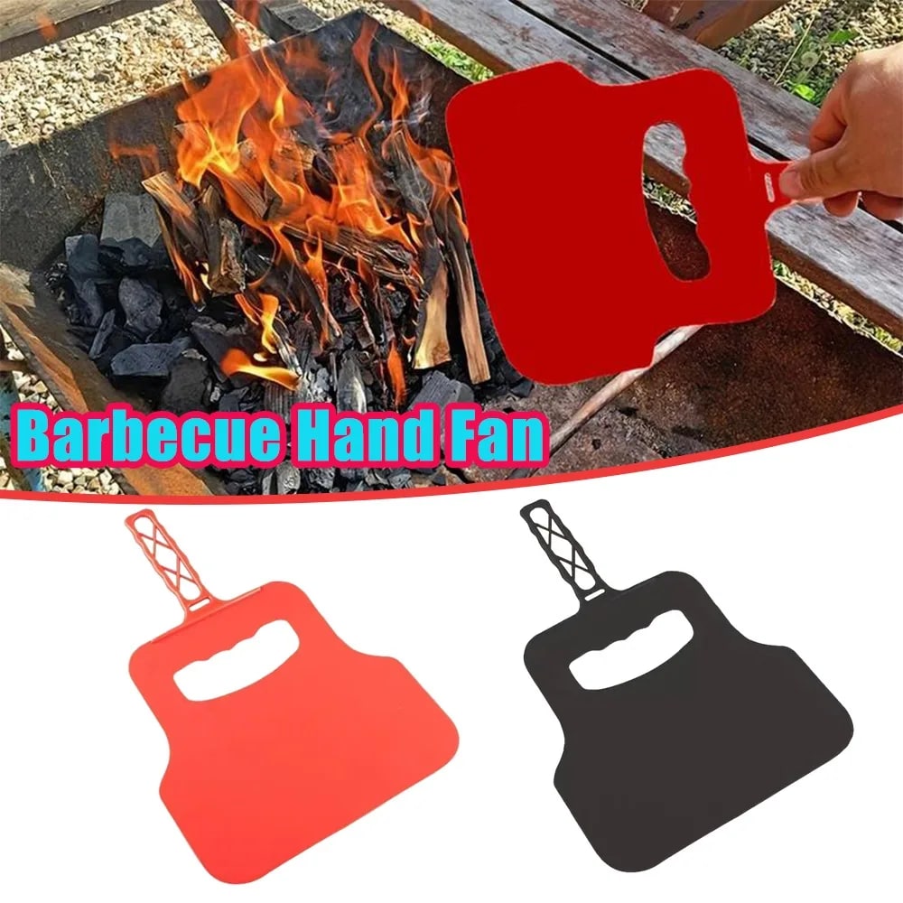 Barbecue Hand Fan ABS Plastic Fire Starter for Outdoor Grills, 32 x 21cm