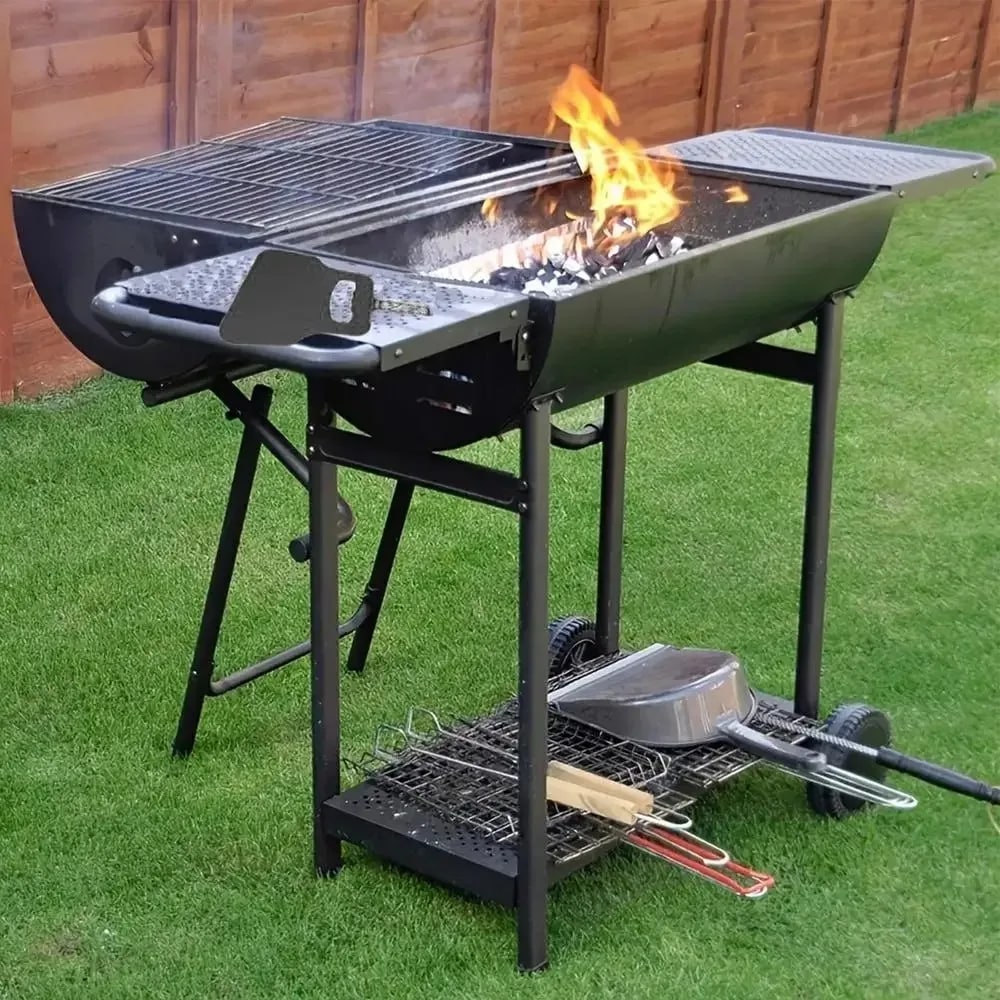 Barbecue Hand Fan ABS Plastic Fire Starter for Outdoor Grills, 32 x 21cm