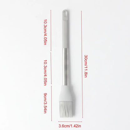 Silicone BBQ Basting Brush, 30 cm Heat-Resistant Food Brush for Marinades, Butter and Sauc