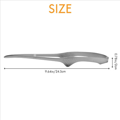 Stainless Steel BBQ Tongs, 24.5cm, Silver, Self-Standing