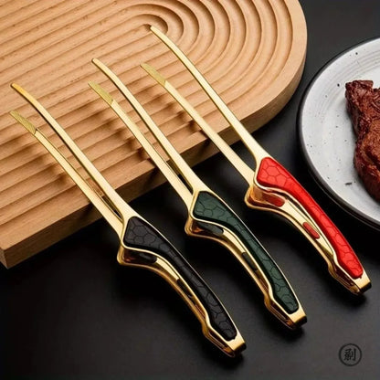 Metal Barbecue Tongs with Textured Anti-Slip Grip, 2-Piece Kit