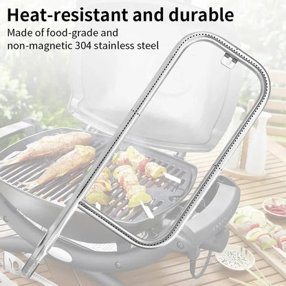 Grill Burner Tube 304 Stainless Steel for Weber Q100 to Q2200 Models