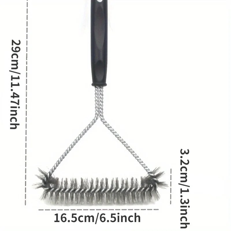 Stainless Steel BBQ Grill Cleaning Brush, Y-Shape, 29cm