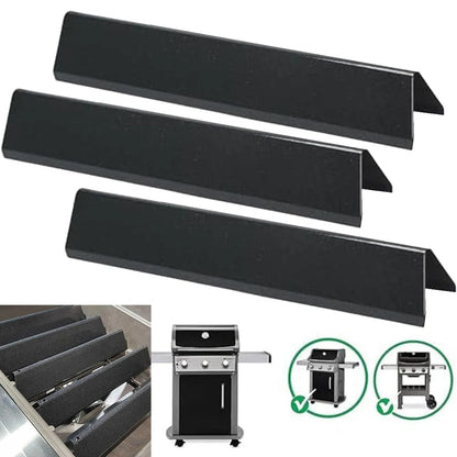 bbqdeals 3 Black Porcelain and Alloy Steel Flavourizer Bars for Weber