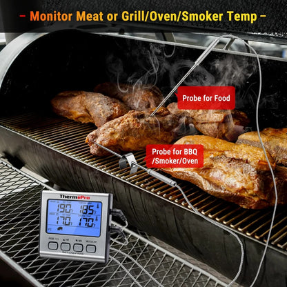 TempPro TP17 Dual Probe Digital Meat Thermometer with 100cm Cable