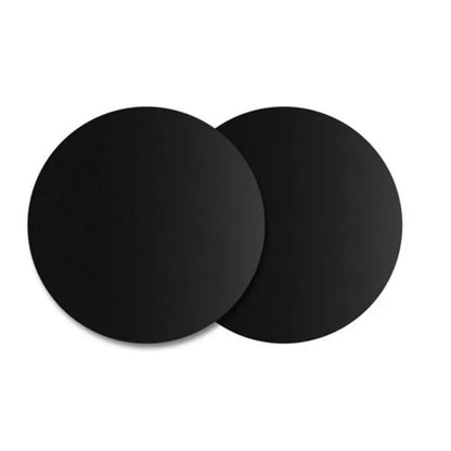 40cm Round Non-Stick BBQ Grill Mat, Reusable Black Cooking Liner