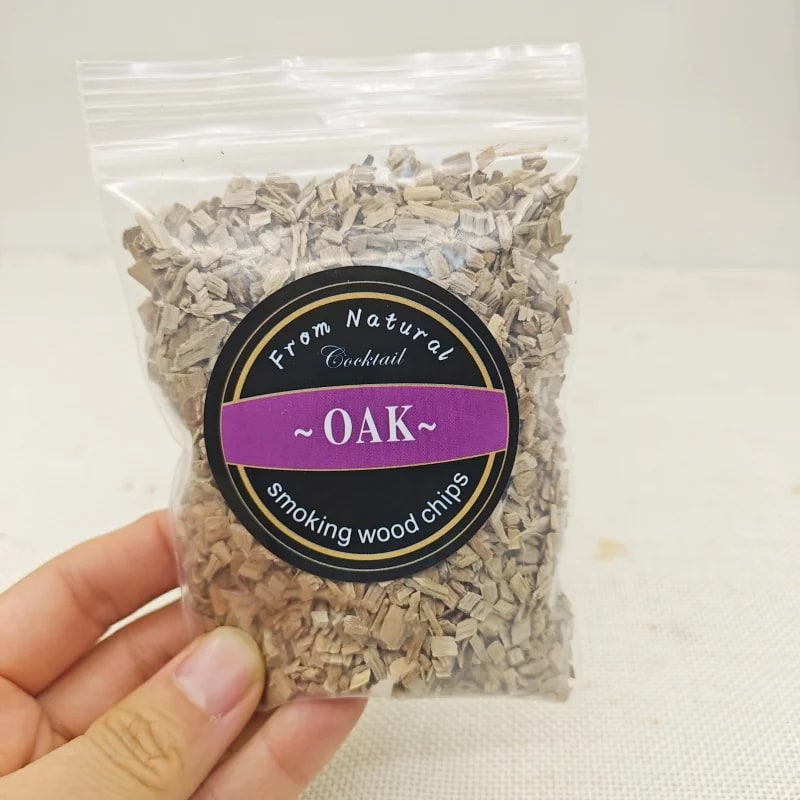 Natural Wood Smoking Chips for BBQ, Cocktails and Drinks, Mixed Packs - 1pcs oak