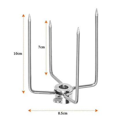 Metal Rotisserie Grill Fork and BBQ Rod Set for Cooking, Baking and Barbecue