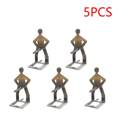 Stainless Steel BBQ Sausage Holder, Reusable Hot Dog Stand, 1-5 Piece Packs - 5 pcs