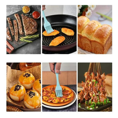 Heat-Resistant Rubber Basting Brush for BBQ, Baking, Oil and Butter