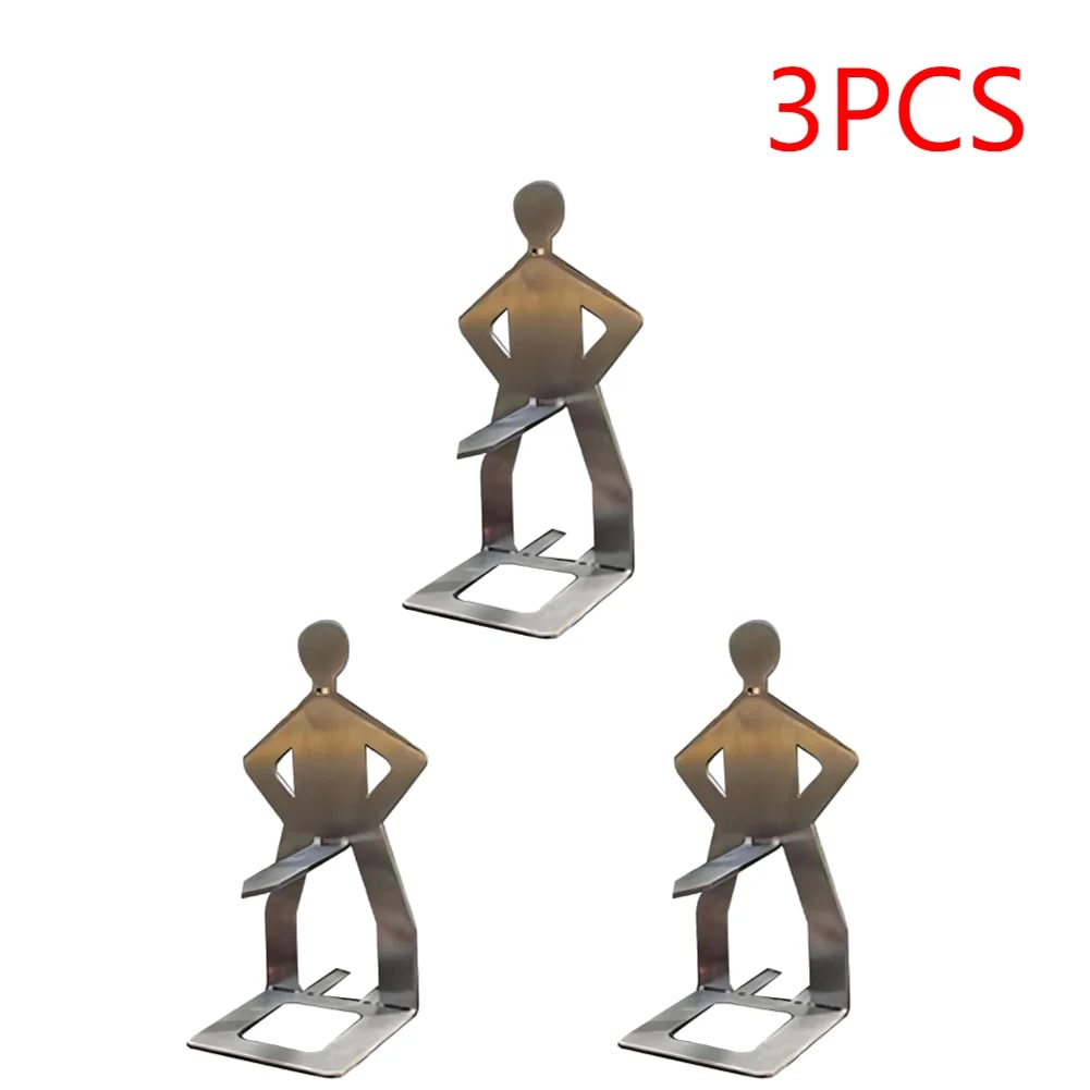 Stainless Steel BBQ Sausage Holder, Reusable Hot Dog Stand, 1-5 Piece Packs - 3 pcs