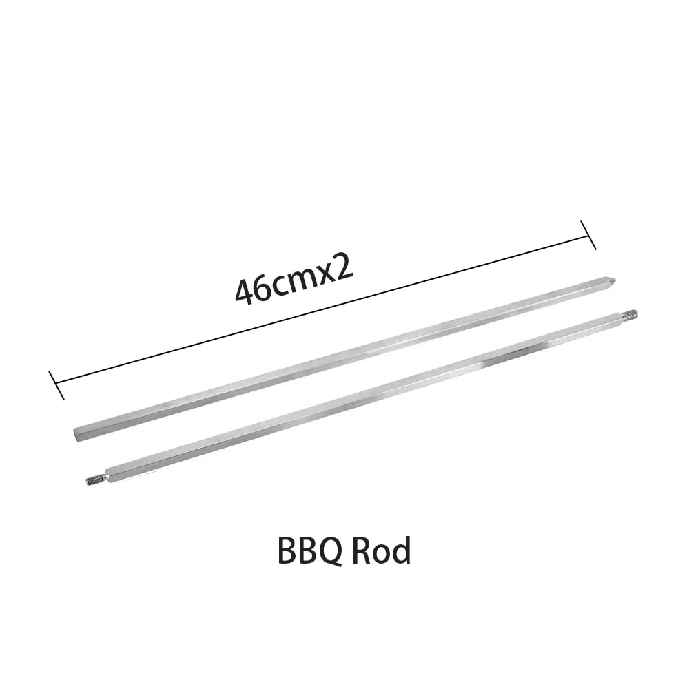 Metal Rotisserie Grill Fork and BBQ Rod Set for Cooking, Baking and Barbecue - BBQ Rod