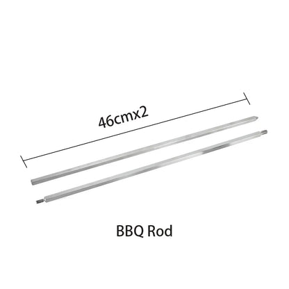 Metal Rotisserie Grill Fork and BBQ Rod Set for Cooking, Baking and Barbecue - BBQ Rod