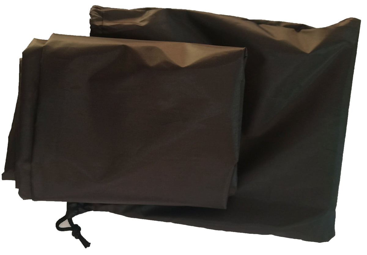 Black Fabric BBQ Grill Cover with Drawstring, Water and Dust Protection, 72 x 52 x 110cm or 77 x 58 x 110cm