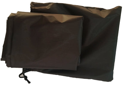 Black Fabric BBQ Grill Cover with Drawstring, Water and Dust Protection, 72 x 52 x 110cm or 77 x 58 x 110cm