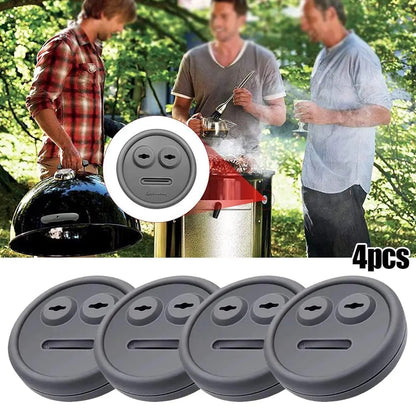 BBQ Grill Thermometer Probe Grommet Rubber Replacement Accessory, Black, 41 x 31 x 10mm