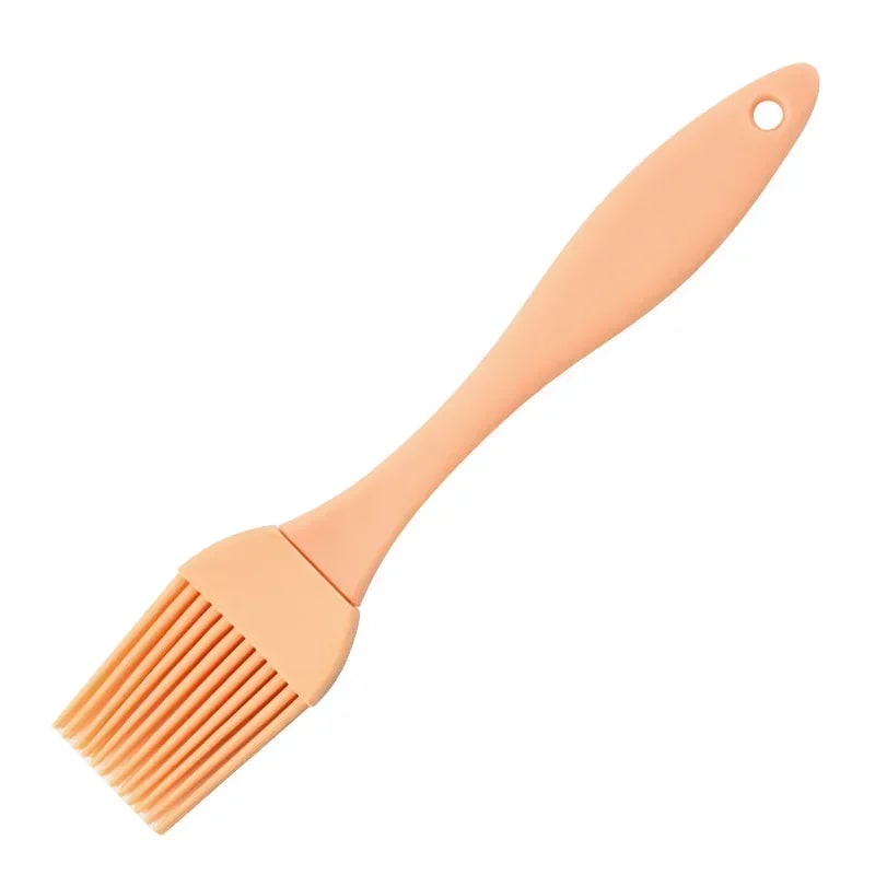 Heat-Resistant Rubber Basting Brush for BBQ, Baking, Oil and Butter - orange