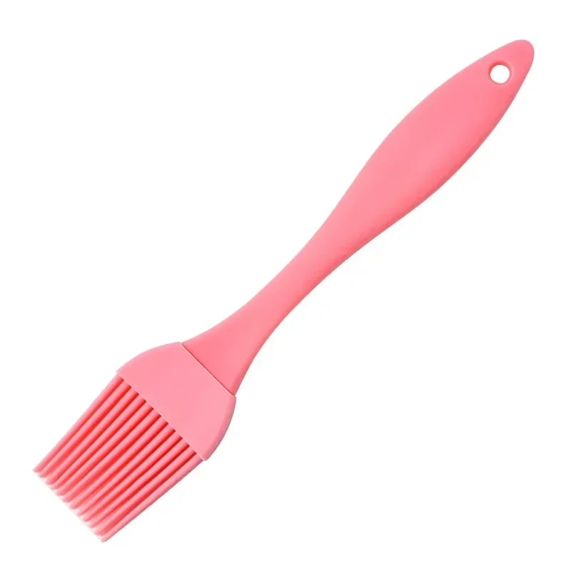 Heat-Resistant Rubber Basting Brush for BBQ, Baking, Oil and Butter - pink