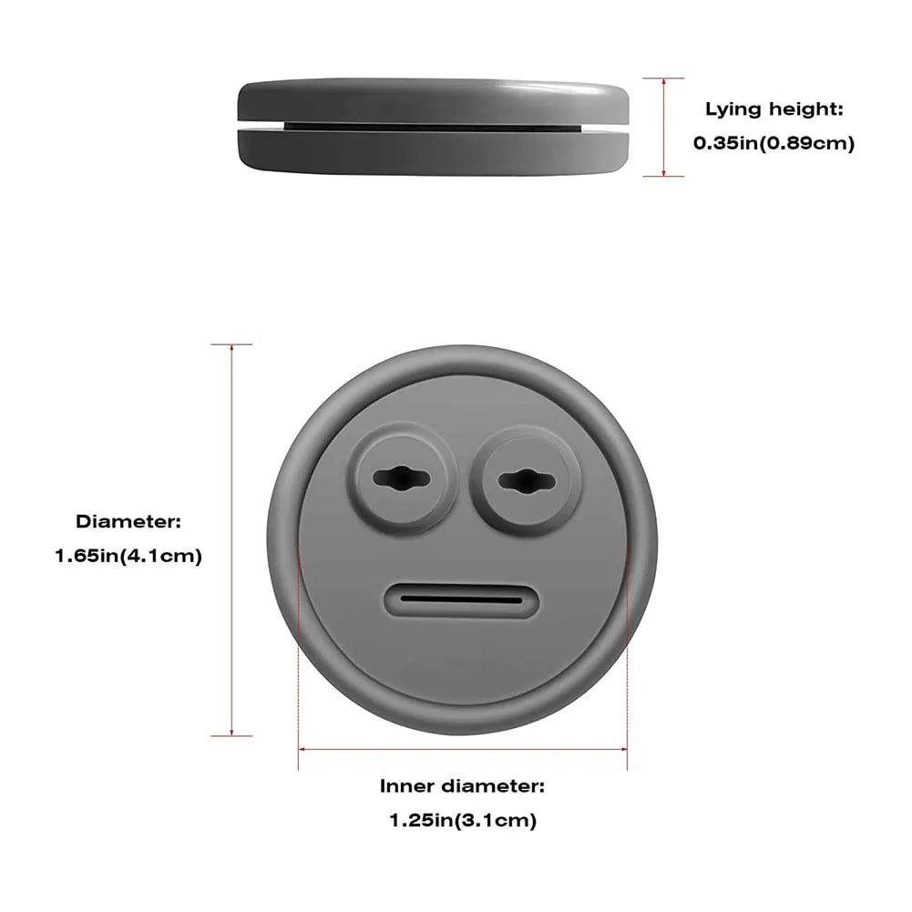 BBQ Grill Thermometer Probe Grommet Rubber Replacement Accessory, Black, 41 x 31 x 10mm