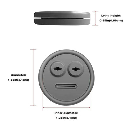 BBQ Grill Thermometer Probe Grommet Rubber Replacement Accessory, Black, 41 x 31 x 10mm
