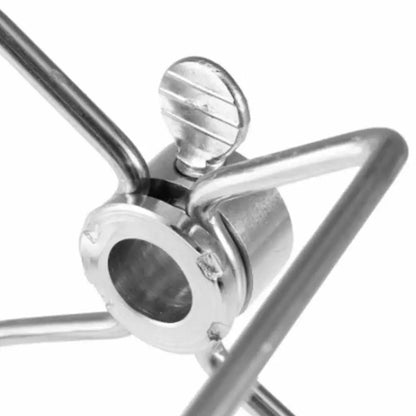 Rotisserie BBQ Spit Fork, Chrome-Plated Iron, Silver, 145 x 85 x 105 mm