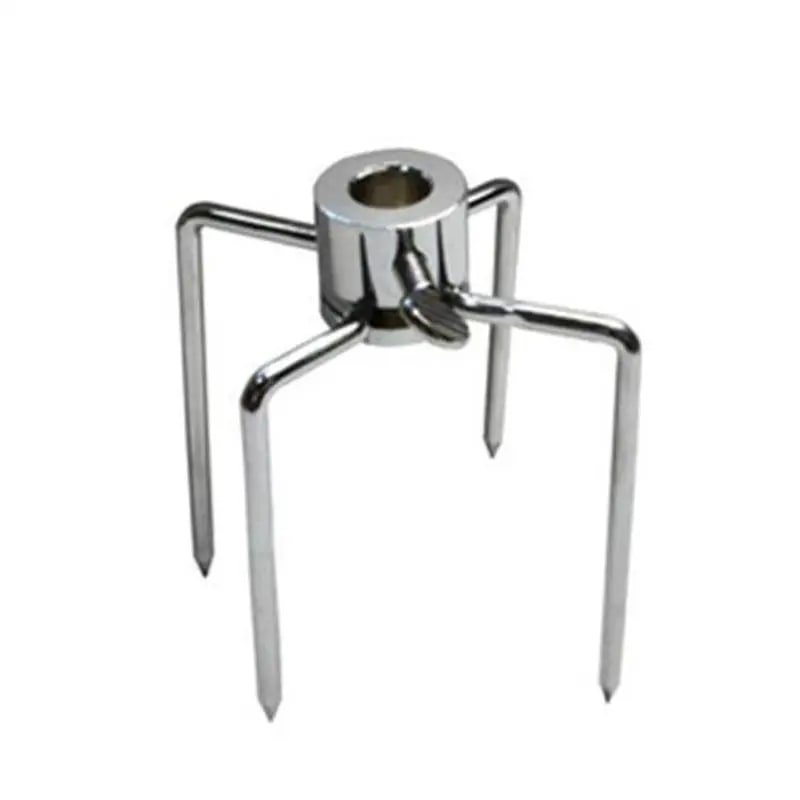 Rotisserie BBQ Spit Fork, Chrome-Plated Iron, Silver, 145 x 85 x 105 mm