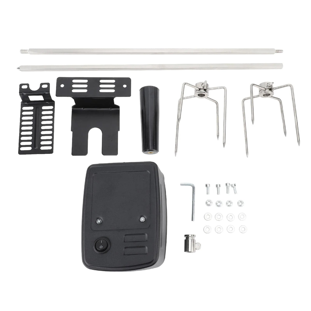 Rotisserie Grill Kit with Stainless Steel Spit, 15kg Capacity, 106cm