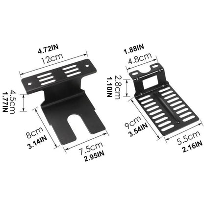 Metal BBQ Rotisserie Motor Bracket Modification Kit Black 12 x 8cm