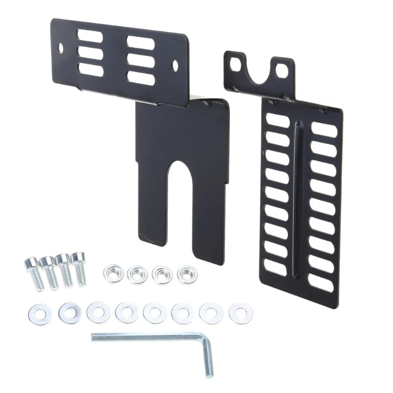 Metal BBQ Rotisserie Motor Bracket Modification Kit Black 12 x 8cm