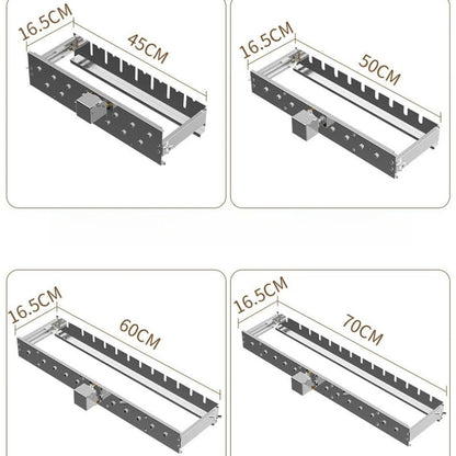 Automatic Metal BBQ Skewer Rack, 9 to 19 Hole Options