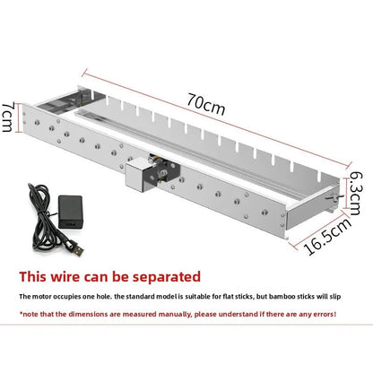 Automatic Metal BBQ Skewer Rack, 9 to 19 Hole Options - 13 holes